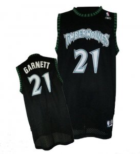 Maillot Retro Timberwolves Garnett 21 Noir