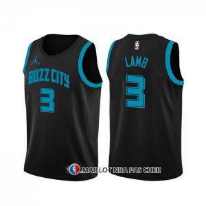 Maillot Charlotte Hornets Jeremy Lamb Ville Edition Noir