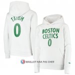 Veste a Capuche Boston Celtics Jayson Tatum Blanc