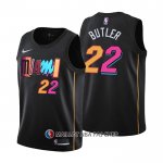 Maillot Enfant Miami Heat Jimmy Butler NO 22 2021-22 Ville Noir