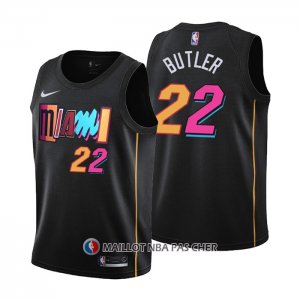 Maillot Enfant Miami Heat Jimmy Butler NO 22 2021-22 Ville Noir