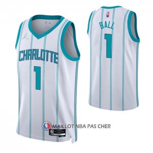 Maillot Charlotte Hornets Lamelo Ball NO 1 Association 2022-23 Blanc
