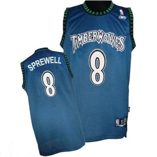 Maillot Retro Timberwolves Mssury 8 Bleu