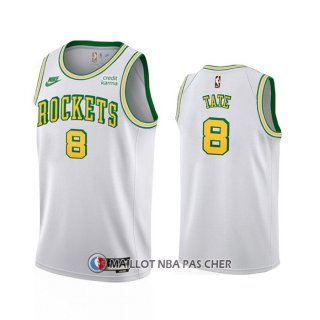 Maillot Houston Rockets Jae'sean Tate NO 8 Classic 2022-23 Blanc