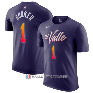 Maillot Manche Courte Phoenix Suns Devin Booker Ville 2023-24 Volet