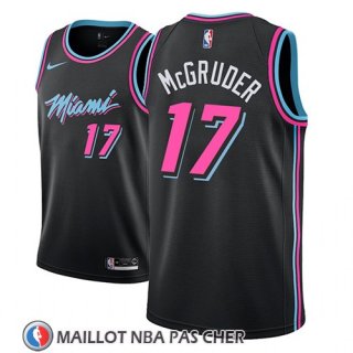Maillot Miami Heat Rodney Mcgruder No 17 Ciudad 2018-19 Noir