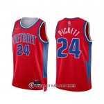 Maillot Detroit Pistons Jamorko Pickett NO 24 Ville 2021-22 Rouge