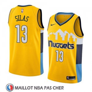 Maillot Denver Nuggets Xavier Silas No 13 Statement 2018 Jaune