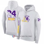 Veste a Capuche Los Angeles Lakers Kobe Bryant Blanc