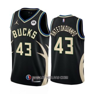 Maillot Milwaukee Bucks Thanasis Antetokounmpo NO 43 Statement 2022-23 Noir