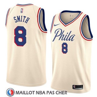 Maillot Philadelphia 76ers Zhaire Smith No 8 Ciudad 2018 Crema