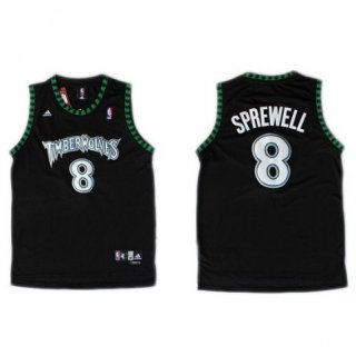 Maillot Retro Timberwolves Sprewell 8 Noir