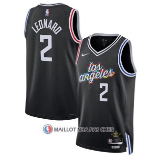 Maillot Los Angeles Clippers Kawhi Leonard NO 2 Ville 2022-23 Noir