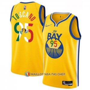 Maillot Golden State Warriors Juan Toscano-Anderson NO 95 2022 Statement Royal Special Mexique Edition Or