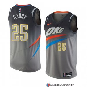 Maillot Oklahoma City Thunder Abdul Gaddy Ville 2018 Gris  Maillot Oklahoma City Thunder Abdul Gaddy Ville 2018 Gris