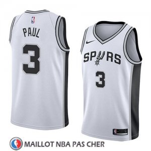 Maillot San Antonio Spurs Brandon Paul No 3 Association 2018 Blanc