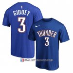 Maillot Manche Courte Oklahoma City Thunder Josh Giddey Bleu