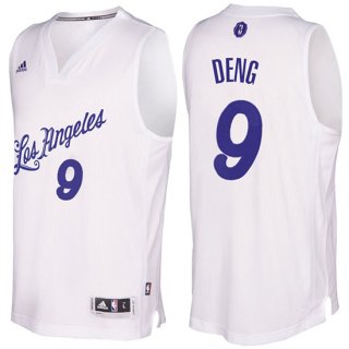 Maillot Navidad 2016 Luol Deng Lakers 9 Blanc