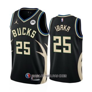 Maillot Milwaukee Bucks Serge Ibaka NO 25 Statement 2022-23 Noir