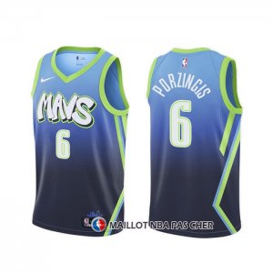 Maillot Dallas Mavericks Kristaps Porzingis Ville 2019-20 Bleu