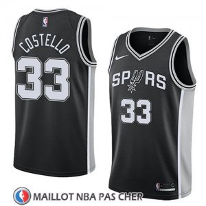Maillot San Antonio Spurs Matt Costello No 33 Icon 2018 Noir