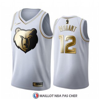 Maillot Golden Edition Memphis Grizzlies Ja Morant Blanc