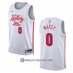 Maillot Philadelphia 76ers Tyrese Maxey NO 0 Ville 2022-23 Blanc