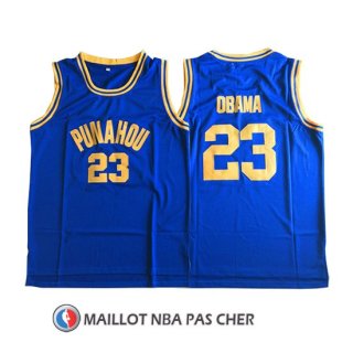 Maillot NCAA Punahou Obama 23 Bleu