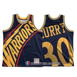 Maillot Golden State Warriors Stephen Curry Mitchell & Ness Big Face Bleu