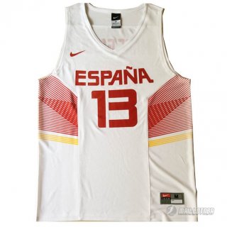 Maillot Marc Gasol Espana 2014 #13 Blanc