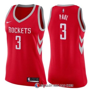 Maillot Femme Houston Rockets Chris Paul Icon 2017-18 3 Rouge