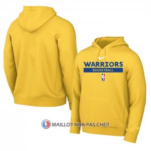 Veste a Capuche Golden State Warriors Practice Performance 2022-23 Jaune