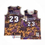 Maillot Los Angeles Lakers LeBron James NO 23 Mitchell & Ness Lunar New Year Volet