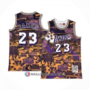 Maillot Los Angeles Lakers LeBron James NO 23 Mitchell & Ness Lunar New Year Volet