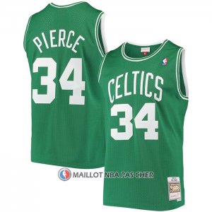 Maillot Boston Celtics Paul Pierce NO 34 Hardwood Classics Throwback Vert