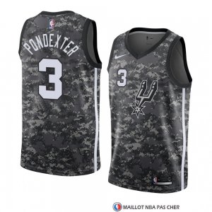 Maillot San Antonio Spurs Quincy Pondexter Ville 2018 Gris