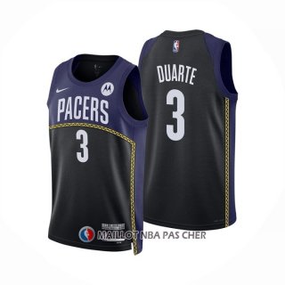 Maillot Indiana Pacers Chris Duarte NO 3 Ville 2022-23 Bleu