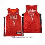 Maillot USA 2024 Kevin Durant NO 7 Jeux Olympiques Rouge