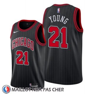 Maillot Chicago Bulls Thaddeus Young Statement Edition Noir