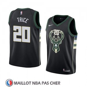 Maillot Milwaukee Bucks Travis Trice No 20 Statement 2018 Noir