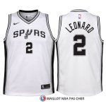 Maillot Enfant San Antonio Spurs Leonard 2017-18 2 Blanc