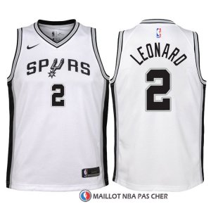 Maillot Enfant San Antonio Spurs Leonard 2017-18 2 Blanc