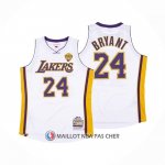 Maillot Los Angeles Lakers Kobe Bryant NO 24 Mitchell & Ness 2009-10 Blanc