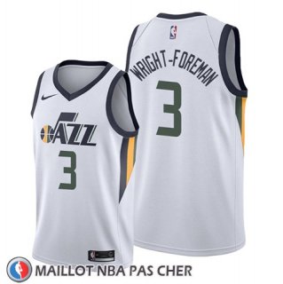 Maillot Utah Jazz Justin Wright Foreman Association 2019-20 Blanc