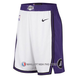 Short Los Angeles Lakers Ville 2022-23 Blanc