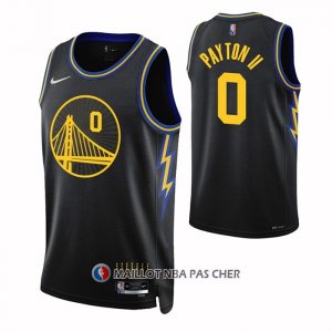 Maillot Golden State Warriors Gary Payton Ii no 0 Ville 2021-22 Noir