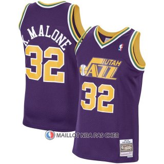 Maillot Utah Jazz Karl Malone NO 32 Mitchell & Ness 1991-92 volet