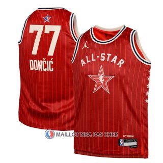 Maillot Enfant All Star 2024 Dallas Mavericks Luka Doncic NO 77 Rouge