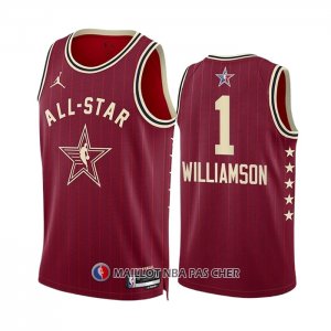 Maillot All Star 2024 New Orleans Pelicans Zion Williamson NO 1 Rouge