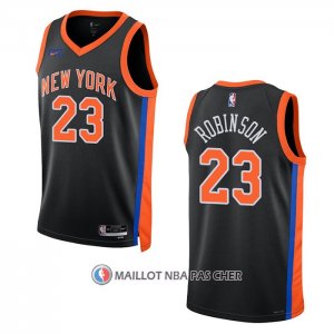 Maillot New York Knicks Mitchell Robinson NO 23 Ville 2022-23 Noir